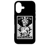 Carcasa para iPhone 17 Carta de Tarot The Crazy Bulldog Lady Dog con Forma de Esqueleto, Luna Bruja