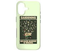 Carcasa para iPhone 17 Cartel Vintage Gardening Because Murder is Wrong