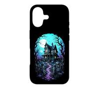 Carcasa para iPhone 17 Casa embrujada Luna de Sangre Arte de Grabado en Madera