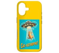 Carcasa para iPhone 17 Cat-astrophe! - Póster de la película Vintage Retro de platillo Volador OVNI