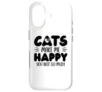 Carcasa para iPhone 17 Cats Make Me Happy You Not So Much Humans Make My Head Hurt