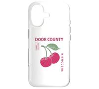 Carcasa para iPhone 17 Cerezas Rosadas Vintage de Door County Wisconsin