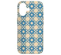 Carcasa para iPhone 17 Cerulean Blue Beige Star Moroccan Classic Geometry Pattern