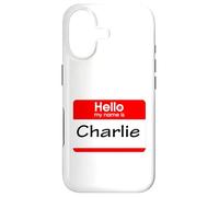 Carcasa para iPhone 17 Charlie, Hola, me llamo Etiqueta, Placa