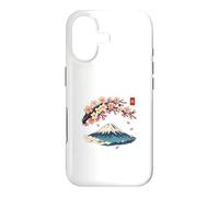 Carcasa para iPhone 17 Cherry Blossom Mount Fuji Japanese Ukiyo-e Sakura Art
