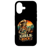 Carcasa para iPhone 17 Chicas Rock Cowgirl Guitarra Retro Western Rock'n Roll Esqueleto