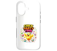 Carcasa para iPhone 17 Chick Party Time Lindo Diseño de Celebración de Pascua