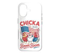 Carcasa para iPhone 17 Chicka Boom Boom Divertido 4 de Julio Pollo Patriótico