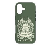 Carcasa para iPhone 17 Chill by Nature Cottagecore Frog Meditation Vintage Badge