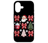 Carcasa para iPhone 17 Chocolate Caliente con Lazos de Papá Noel