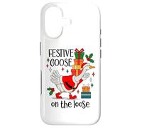 Carcasa para iPhone 17 Christmas Goose Festive Goose on The Loose Duck Xmas Holiday