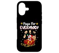 Carcasa para iPhone 17 Christmas Pugs For Everybody Santa's Sleigh Pug Dog Lover