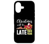 Carcasa para iPhone 17 Christmas Will be Late This Year Faultier Santa Claus