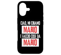 Carcasa para iPhone 17 Ciao Sono Mario Faccio Cose Da Mario Personalizzato Ironica