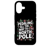 Carcasa para iPhone 17 Ciclista de Navidad - Pedaleando Todo el Camino hacia el Polo Norte