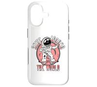 Carcasa para iPhone 17 Ciencia Espacio Carrera Patín Alrededor Mundo Astronauta Nerd Geek