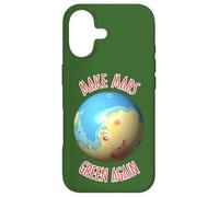 Carcasa para iPhone 17 Ciencia Negro Azul Rojo Marte Terraforming Cartografía