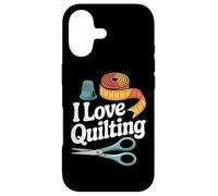 Carcasa para iPhone 17 Cinta para dedal I Love Quilting Scissors