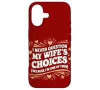 Carcasa para iPhone 17 Cita de Estilo Retro I Never Question My Wife'S Choices Husband