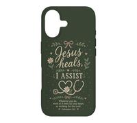 Carcasa para iPhone 17 Cita de fe Floral de Enfermera Cristiana Jesús Sana I Assist