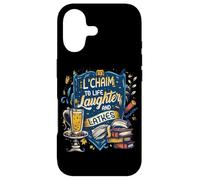 Carcasa para iPhone 17 Cita de Hanukkah L'Chaim To Life Risas y Latkes Judíos