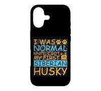 Carcasa para iPhone 17 Cita de Husky Yo era Normal hasta Que conseguí mi Primer Husky Siberiano