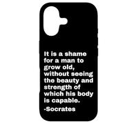 Carcasa para iPhone 17 Cita de Sócrates sobre Fitness Culturista Entrenador Personal Gimnasio