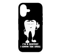Carcasa para iPhone 17 Cita Divertida de Broma de Juego de Palabras Dental I'm A Dentist I Know The Drill