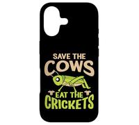 Carcasa para iPhone 17 Cita Divertida Vegana - Eat The Crickets - Save The Cows