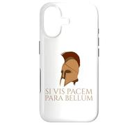 Carcasa para iPhone 17 Cita Latina - Si Vis Pacem para Bellum - Casco Espartano