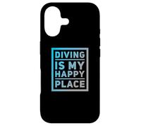 Carcasa para iPhone 17 Citas de buceFunny Divers Humor El Buceo es mi Lugar Feliz