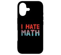 Carcasa para iPhone 17 Citas Divertidas de matemáticas Cita de Texto para Gente Divertida Odio Las matemáticas