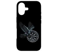Carcasa para iPhone 17 Classic Huginn Muninn Celtic Viking Brújula Vegvisir