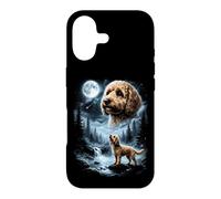 Carcasa para iPhone 17 Cockapoo Howling to The Moon Retro Doodle Doodle Dog