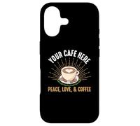 Carcasa para iPhone 17 Coffee Peace Love Baristas Caffeine Coffee Lover