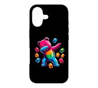 Carcasa para iPhone 17 Colorful Dabbing Gummy Bear Candy Lovers Kids Boys Bear Dab