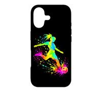 Carcasa para iPhone 17 Colorido Fútbol Chica Jugador Fútbol Am