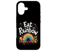 Carcasa para iPhone 17 Comer Saludable Vegetariano Vegano Come El Arco Iris