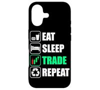 Carcasa para iPhone 17 Comer Sleep Trade Repeat comerciante acciones Bolsa de valores