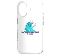 Carcasa para iPhone 17 ¿Cómo Dice el océano Hola Olas Lindo papá Broma Juego de Palabras Divertido