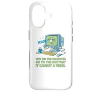 Carcasa para iPhone 17 Computadora enferma Atrapado Virus Ver Doctor papá Broma Divertido Juego de Palabras