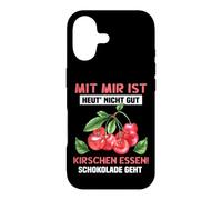 Carcasa para iPhone 17 con mí es Hoy ´ Nicht gut Kirschen Essen! El Chocolate va