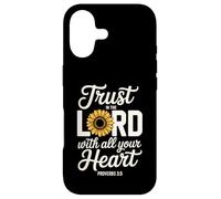 Carcasa para iPhone 17 Confianza en el Señor Proverbios 3:5 Girasol