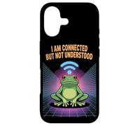 Carcasa para iPhone 17 Connected But Not Understood - Absurd Frog WiFi Vaporwave