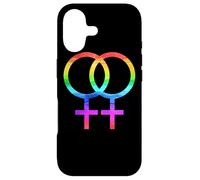 Carcasa para iPhone 17 Connected Female Symbols Watercolor Rainbow Lesbian Women
