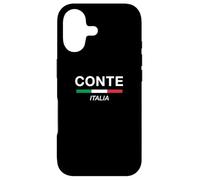 Carcasa para iPhone 17 Conte - Bandera de Italia con Nombre de Familia Italiana