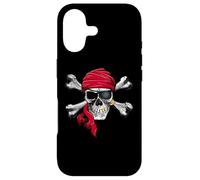 Carcasa para iPhone 17 Contraband - Pirate - Red Bandana - Skull & Bones Logo