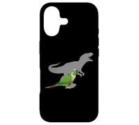 Carcasa para iPhone 17 Conure de mejillas Verdes con T Rex Shadow Bird Lovers