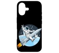 Carcasa para iPhone 17 Cool Astronaut Riding a Launch Rocket Illustration
