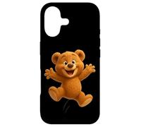 Carcasa para iPhone 17 Cool Happy Teddy Bear Toy Jump Illustration Outfit Graphic